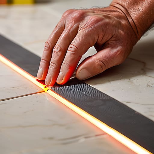 The Precision Play Measuring for Tile Layout and Preventing Uneven Tiles.