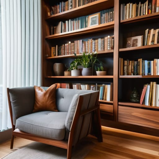 Installing custom built in shelving.