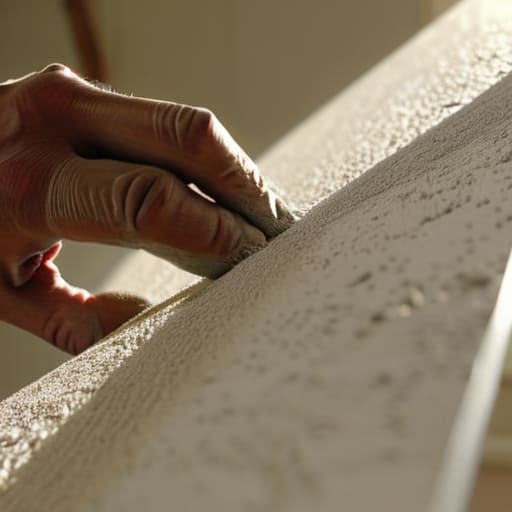 Professional technician performing ceiling repair.