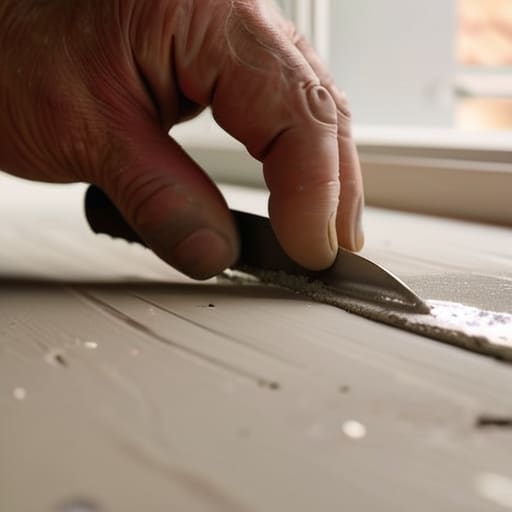 Professional contractor performing ceiling repairs.