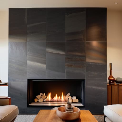 Modern fireplace makeover for better aesthetics.