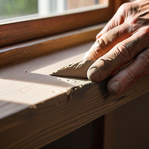 Professional window sill repair and maintenance.