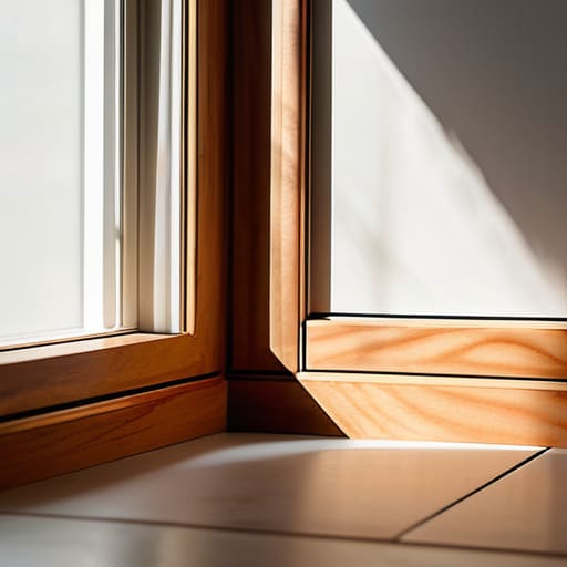 Installing decorative window trim on frames.