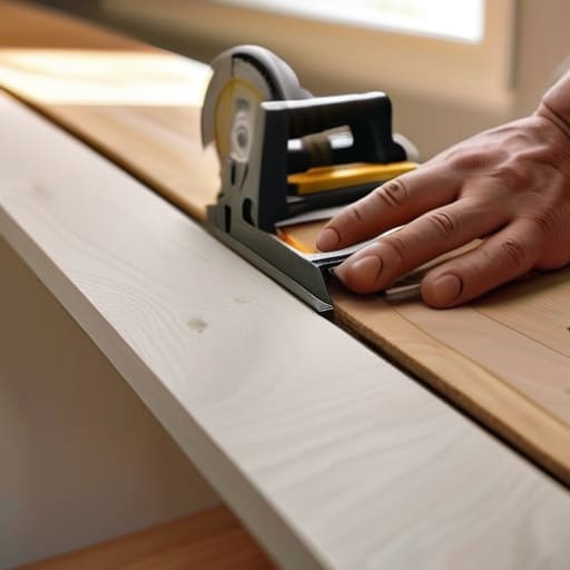 Professional baseboard installation in a modern room.