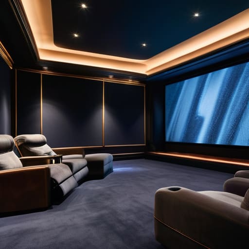 Professional home theater installation during renovation.