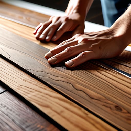 Installing durable hardwood flooring during renovation.