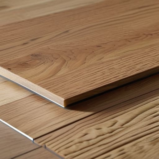 Durable wood-look laminate flooring installation.