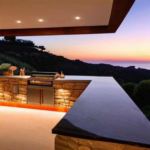 Luxury outdoor kitchen for high-end appeal.